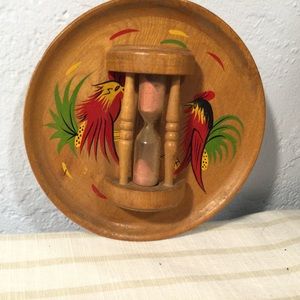 Vintage rooster plaque egg timer